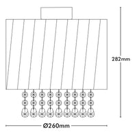 Brilliant Bette Black And Clear Bead Batten Fixture