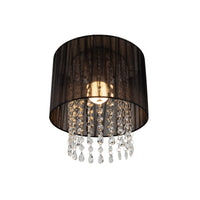 Brilliant Bette Black And Clear Bead Batten Fixture