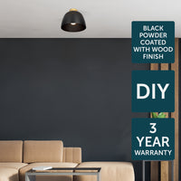 Brilliant Greta Matt Black DIY Install Batten Fix Light Shade