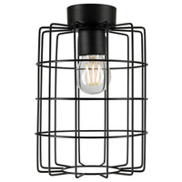Brilliant Canal Matt Black Cage DIY Install Batten Fix Light