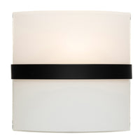 Brilliant Kota Matt Black Frost Glass Wall Light Sconce