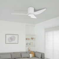 Brilliant Supra White 122cm AC Low Ceiling Hugger Fan