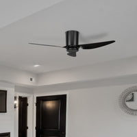 Brilliant Supra Black 122cm AC Low Ceiling Hugger Fan