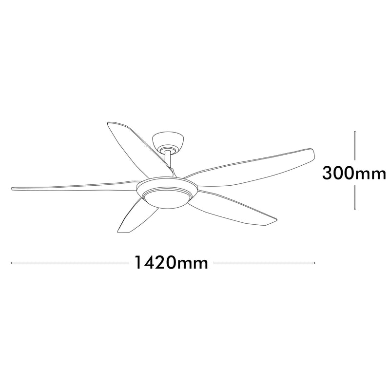 Brilliant Panama 142cm DC Ceiling Fan With Remote