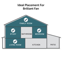 Brilliant Compass 168cm DC LED Light Ceiling Fan with Remote