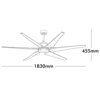 Brilliant Widespan 183cm X-Large DC Ceiling Fan with Remote