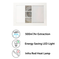 Brilliant White Mojave 3-in-1 Bathroom Heater