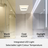 Brilliant White Mojave 3-in-1 Bathroom Heater