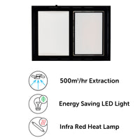 Brilliant Matte Black Smart Calor 3-in-1 Bathroom Heater