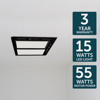 Brilliant Matte Black Smart Calor 3-in-1 Bathroom Heater