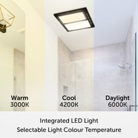 Brilliant Matte Black Smart Calor 3-in-1 Bathroom Heater