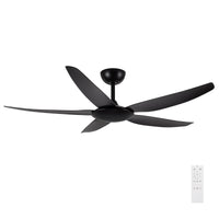 Brilliant Black Amari Series II  56'' DC 5-Blades Ceiling Fan