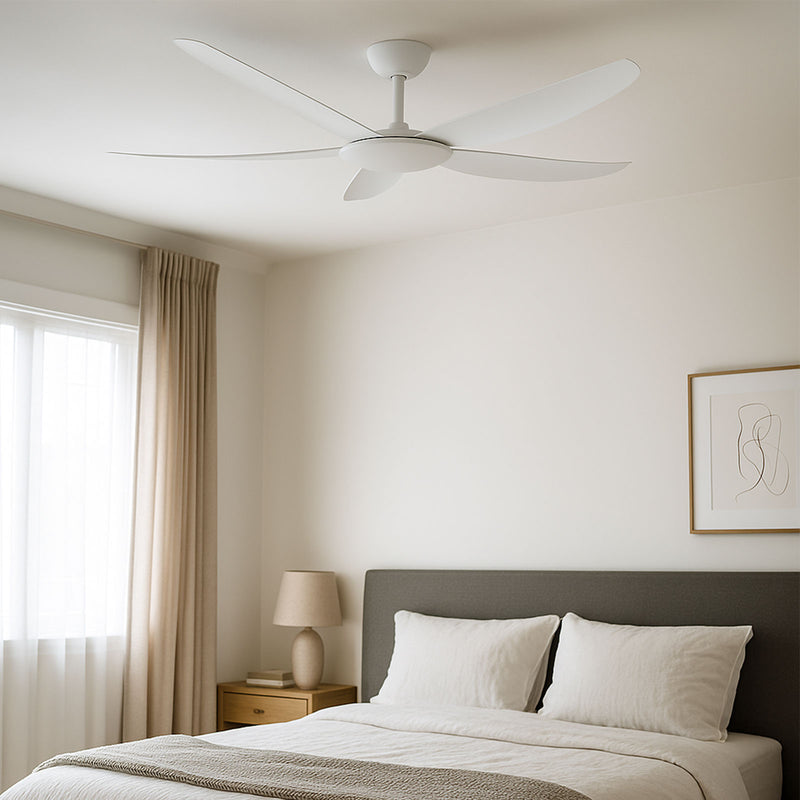Brilliant White Amari Series II 56'' DC 5-Blades  Ceiling Fan