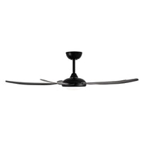 Brilliant Matt Black Amari Series II 5-Blade 56'' DC Ceiling Fan with Light