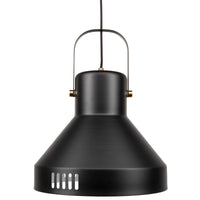 Brilliant Degraves Matt Black Large DIY Industrial Style Pendant Light