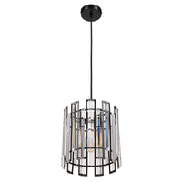 Brilliant Adelphi Metal And Crystal Prism Pendant Light