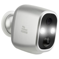 Brilliant Silver Smart WiFi Rechargeable Camera with Light