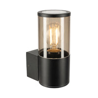 Brilliant Black Denison Fixed Wall Light with 7W LED Globe