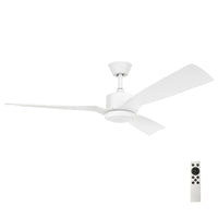 Brilliant White Belize 52" DC 3-Blade Ceiling Fan