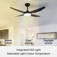 Brilliant Amari Black Smart Wi-Fi DC Ceiling Fan