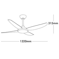 Brilliant Amari Black Smart Wi-Fi DC Ceiling Fan