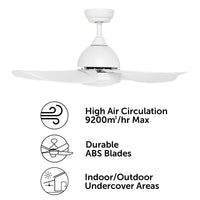 Brilliant Bellis 100cm AC Ceiling Fan with CCT LED Light And Remote