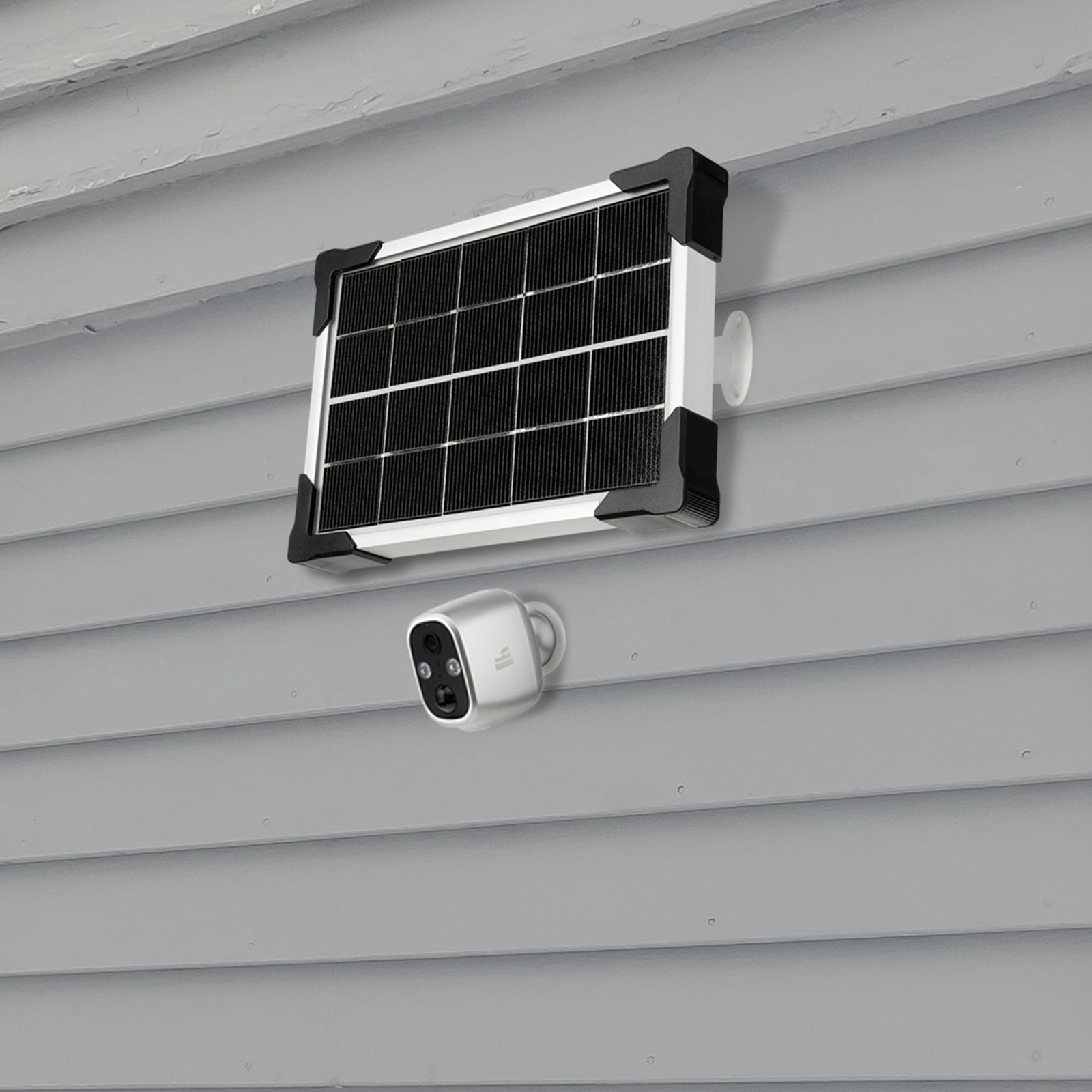 Brilliant Grey Solar Panel for Smart Rechargeable Battery Cameras