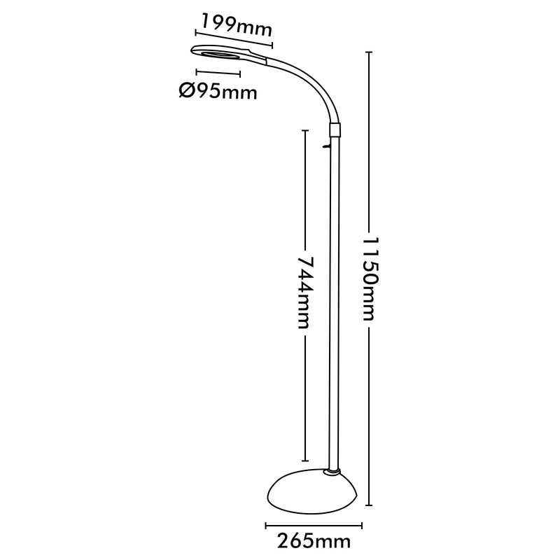 Brilliant Magoo White Floor Lamp