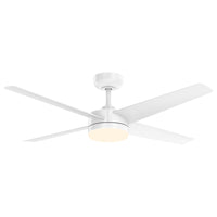 Brilliant 132cm White Matt Grace 4 Blade DC Ceiling Fan With Remote And LED Light