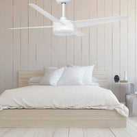 Brilliant 132cm White Matt Grace 4 Blade DC Ceiling Fan With Remote And LED Light