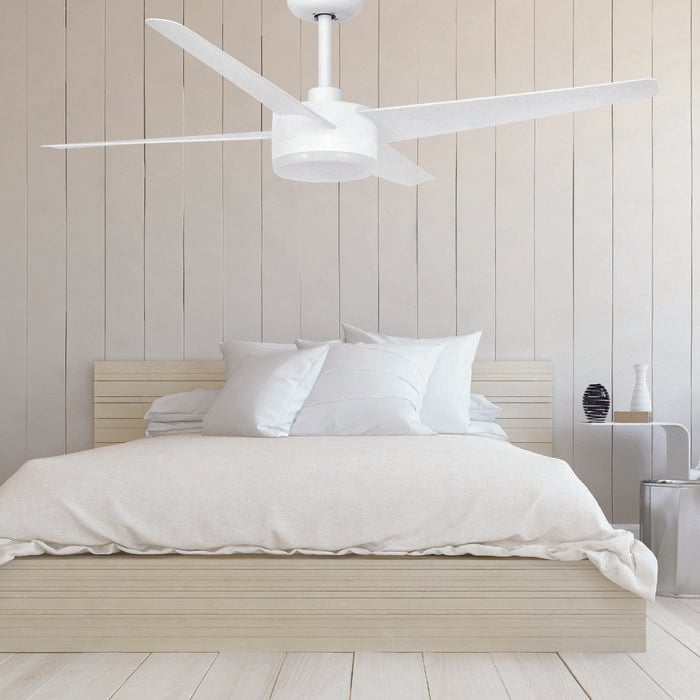 Brilliant 132cm White Matt Grace 4 Blade DC Ceiling Fan With Remote And LED Light