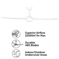 Brilliant Duque White 132cm DC Ceiling Fan with CCT LED Light And Remote