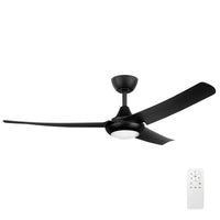 Brilliant Duque Black 132cm DC Ceiling Fan with CCT LED Light And Remote