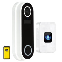 Brilliant White Smart WiFi Video Doorbell and Chime