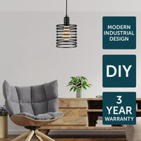 Brilliant Merchant Black Modern Batten Fix Shade