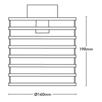 Brilliant Merchant Black Modern Batten Fix Shade