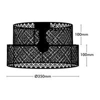Brilliant Tier Black Laser Cut Metal Batten Fix Shade