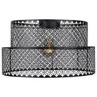 Brilliant Tier Black Laser Cut Metal Batten Fix Shade