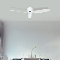 Brilliant White Preston 48" DC Ceiling Fan Hugger with LED CCT Light