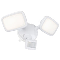 Brilliant White Kratos LED DIY Twin Flood Light with Motion Sensor