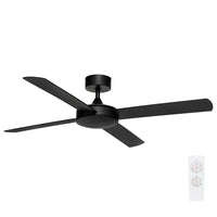 Brilliant Black Tempest ABS 52" DC Ceiling Fan