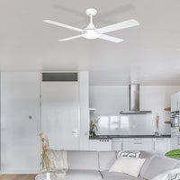 Brilliant White Tempo Plus 48" AC Ceiling Fan