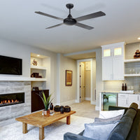 Brilliant Black Tempo Plus 48" AC Ceiling Fan