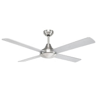 Brilliant Brushed Chrome Tempo Plus 48" AC Ceiling Fan