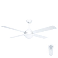 Brilliant White Tempo Plus 48'' AC 4-Blade Ceiling Fan with Light and Remote