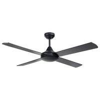 Brilliant Matt Black Tempo Plus 52" AC Ceiling Fan