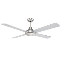 Brilliant Brushed Chrome Tempo Plus 52" AC Ceiling Fan