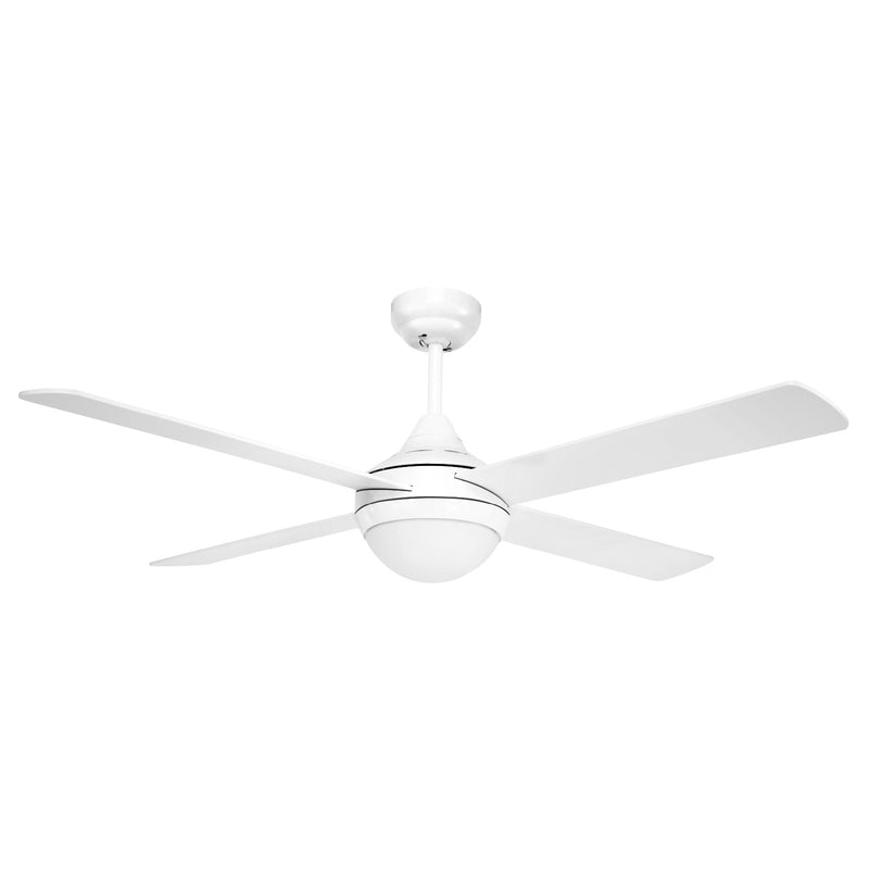 Brilliant White Tempo Plus 52'' AC 4-Blade Ceiling Fan with Light