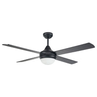 Brilliant Black Tempo Plus 52'' AC 4-Blade Ceiling Fan with Light