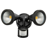 Brilliant Black Stinger LED Twin Security Light with Sensor